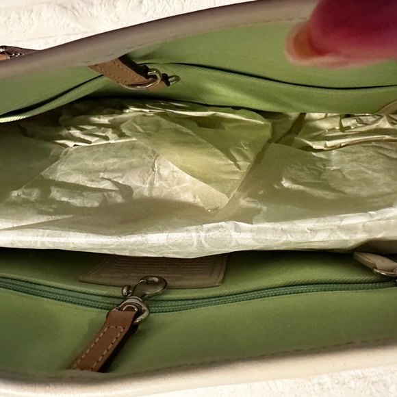 Coach Hampton Canvas &Leather Small Tote New Pink - Picture 7 of 11